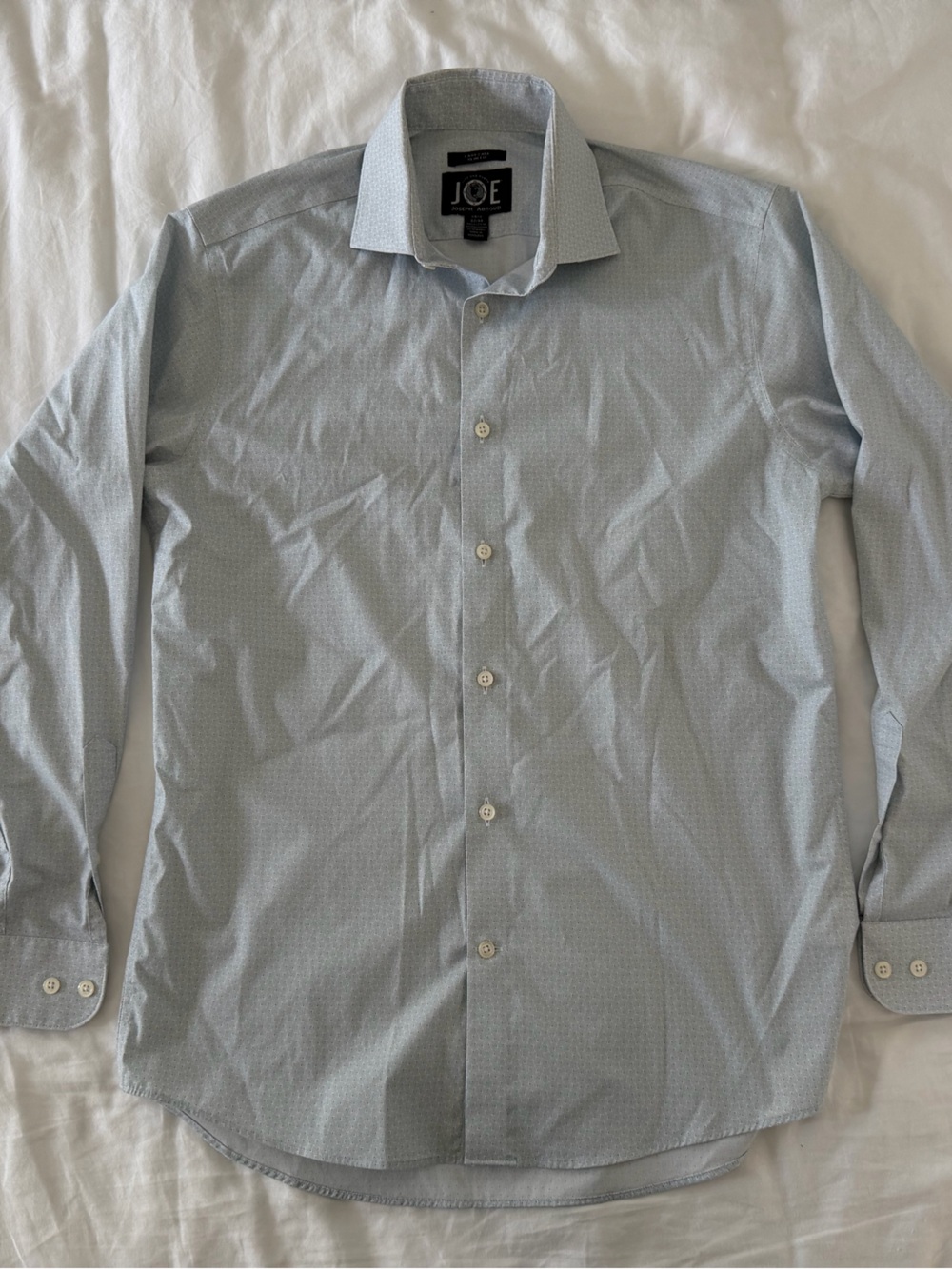 JOE Light Blue Patterned Button-Up Shirt